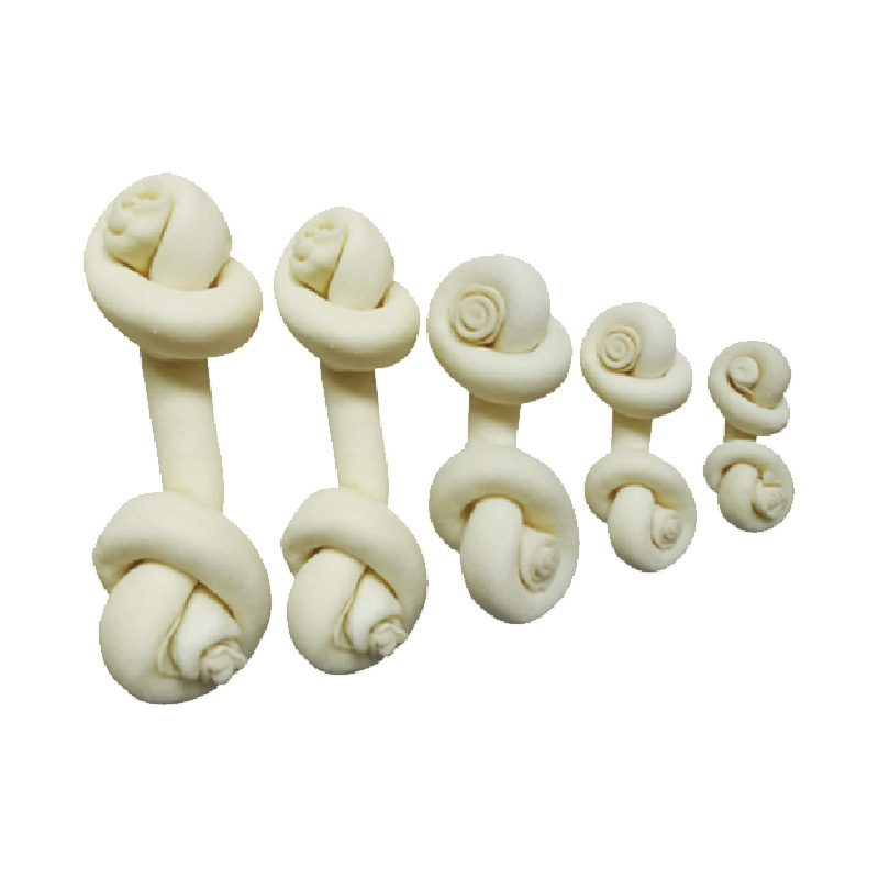 EXPANDED RAWHIDE ROUND KNOTTED BONE