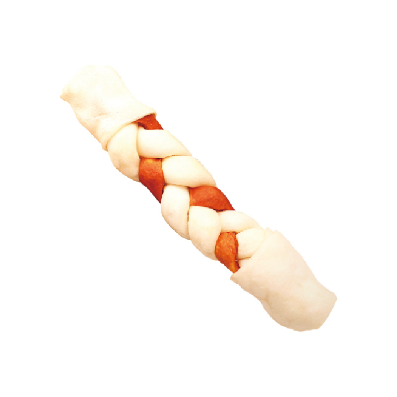 SMOKED EXPANDED RAWHIDE BRAIDED STICK