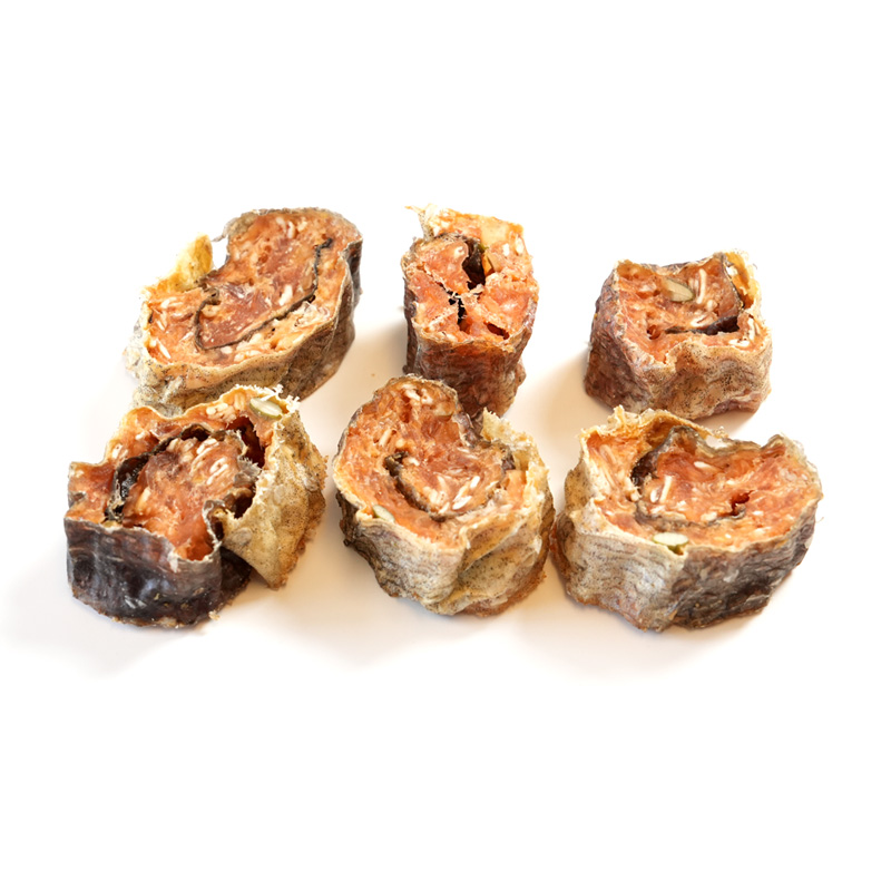 cod fish skin with chicken