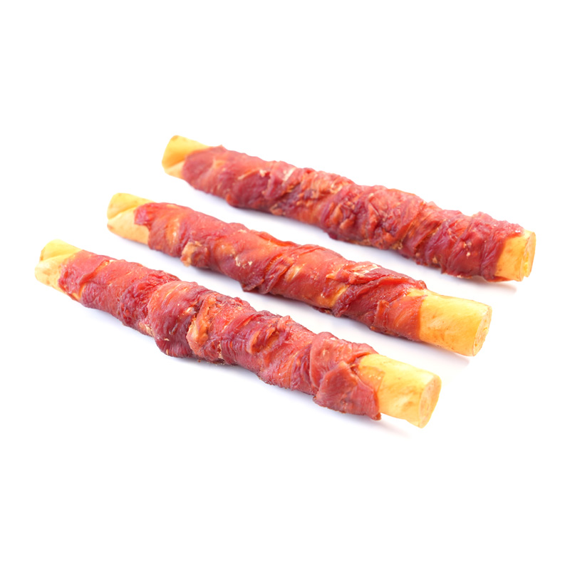 collagen smoked stick wrapped duck