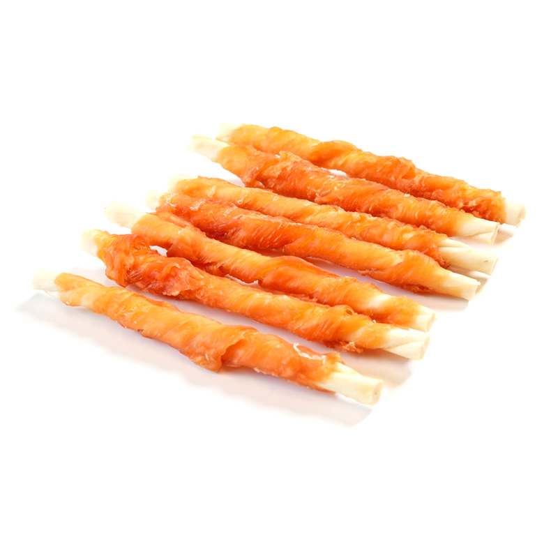 collagen stick wrapped chicken