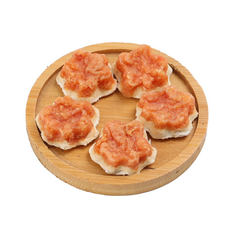 fermented rawhide biscuits coated chicken