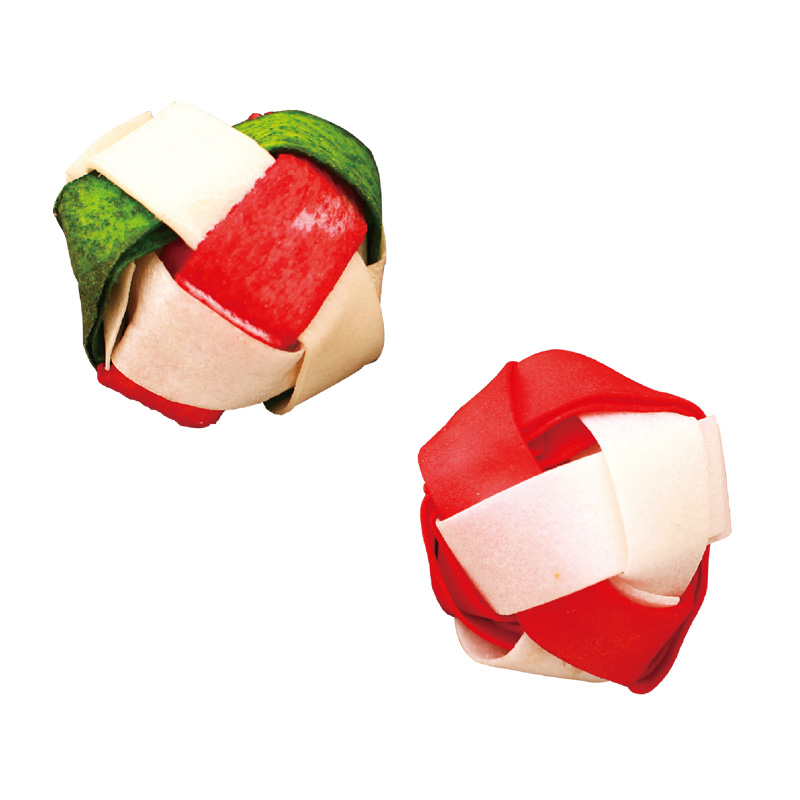 COLORED RAWHIDE BALL