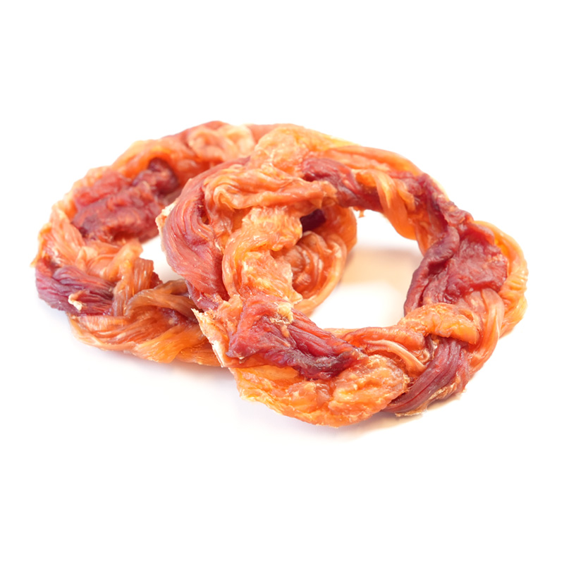 duck intestine braided ring with chicken and duck