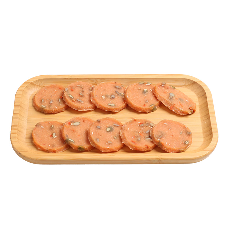 Pumpkin seeds and oats chicken slices with carrot